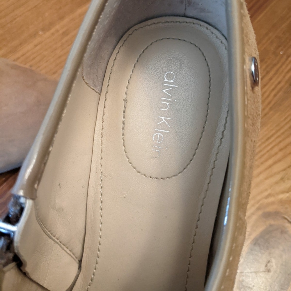 Calvin Klein high heeled booties tan women's 8 - Picture 4 of 7